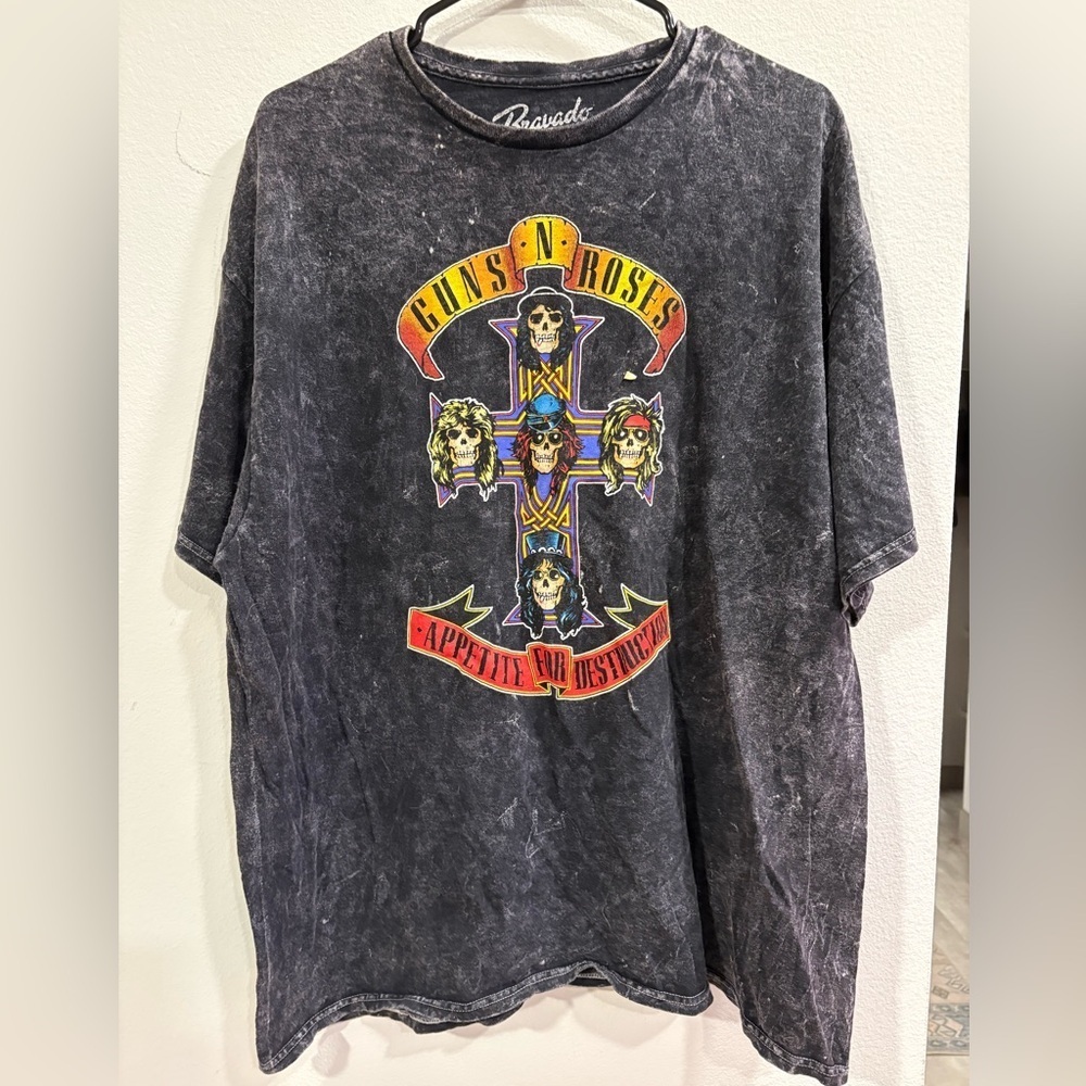 Guns N Roses Appetite For Destruction Graphic Band Tee XL Vintage Wash Rock